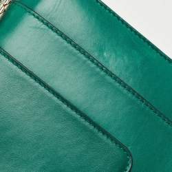 Bvlgari Green Leather Medium Serpenti Forever Shoulder Bag