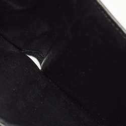 Bvlgari Black Leather Serpenti Forever Trifold Wallet
