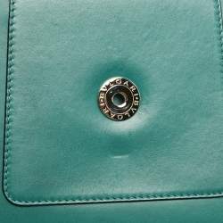 Bvlgari Green Leather Serpenti Forever Top Handle Bag