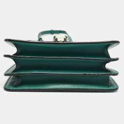 Bvlgari Green Leather Serpenti Forever Top Handle Bag