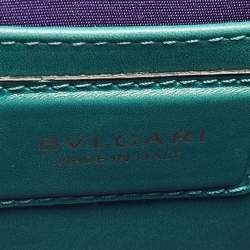 Bvlgari Green Leather Serpenti Forever Top Handle Bag
