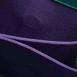 Bvlgari Green Leather Serpenti Forever Top Handle Bag