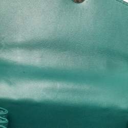 Bvlgari Green Leather Serpenti Forever Top Handle Bag