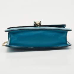 Bvlgari Blue Leather Small Serpenti Forever Shoulder Bag