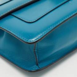 Bvlgari Blue Leather Small Serpenti Forever Shoulder Bag