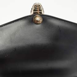 Bvlgari Black Million Chain Leather Small Serpenti Forever Top Handle Bag