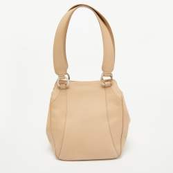 Bvlgari Beige Leather Small Tote