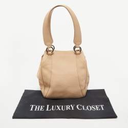 Bvlgari Beige Leather Small Tote