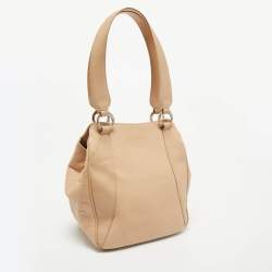 Bvlgari Beige Leather Small Tote