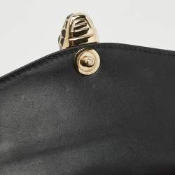 Pre Owned Bvlgari Metallic Red Patent Leather Small Serpenti Forever Shoulder Bag