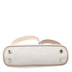 Bvlgari Beige Canvas and Leather Isabella Rossellini Shoulder Bag
