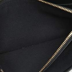 Bvlgari Black Leather Double Ring Flap Continental Wallet