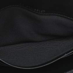 Bvlgari Black Leather Double Ring Flap Continental Wallet