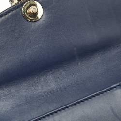 Bvlgari Navy Blue Leather Small Serpenti Forever Crossbody Bag