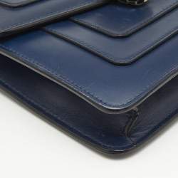 Bvlgari Navy Blue Leather Small Serpenti Forever Crossbody Bag