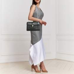 Bvlgari Black Leather Medium Serpenti Forever Shoulder Bag