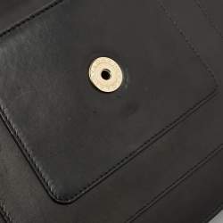 Bvlgari Black Leather Medium Serpenti Forever Shoulder Bag
