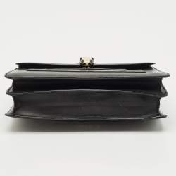 Bvlgari Black Leather Medium Serpenti Forever Shoulder Bag