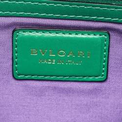 Bvlgari Green Leather Medium Serpenti Forever Shoulder Bag