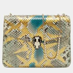 Bvlgari Multicolor Python Small Serpenti Forever Shoulder Bag