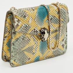 Bvlgari Multicolor Python Small Serpenti Forever Shoulder Bag