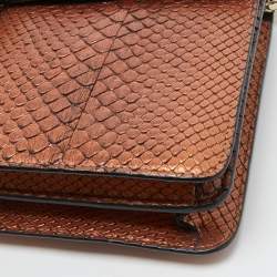 Pre Owned Bvlgari Bronze Python Medium Limited Edition 23/30 Serpenti Forever Shoulder Bag