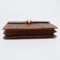 Pre Owned Bvlgari Bronze Python Medium Limited Edition 23/30 Serpenti Forever Shoulder Bag