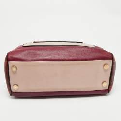 Pre Owned Bvlgari Tri Color Leather and Kurung Serpenti Scaglie Tote