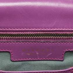 Pre Owned Bvlgari Purple Leather Serpenti Forever Chain Shoulder Bag
