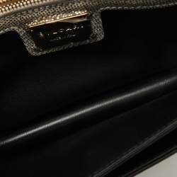 Pre Owned Bvlgari Silver Shimmering Karung Leather Small Serpenti Forever Shoulder Bag