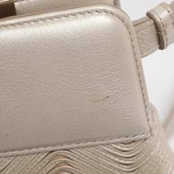 Pre Owned Bvlgari Beige/Brown Leather Isabella Rossellini Top Handle Bag