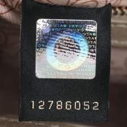 Pre Owned Bvlgari Beige/Brown Leather Isabella Rossellini Top Handle Bag