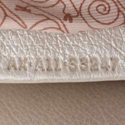 Pre Owned Bvlgari Beige/Brown Leather Isabella Rossellini Top Handle Bag