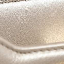 Pre Owned Bvlgari Beige/Brown Leather Isabella Rossellini Top Handle Bag