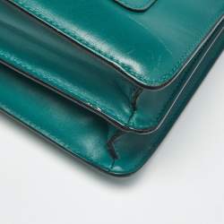 Pre Owned حقيبة كتف بلغاري سيربنتي فوريفر جلد أخضر متوسط الحجم