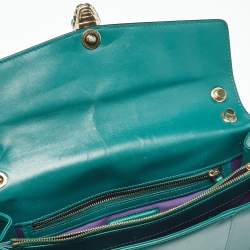 Pre Owned حقيبة كتف بلغاري سيربنتي فوريفر جلد أخضر متوسط الحجم