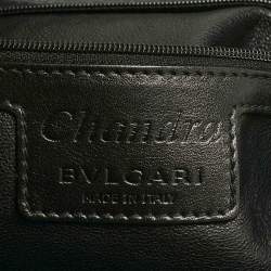 Pre Owned Bvlgari Black Canvas and Leather Chandra Hobo