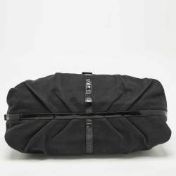 Pre Owned Bvlgari Black Canvas and Leather Chandra Hobo