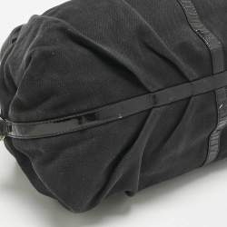 Pre Owned Bvlgari Black Canvas and Leather Chandra Hobo