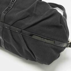 Pre Owned Bvlgari Black Canvas and Leather Chandra Hobo