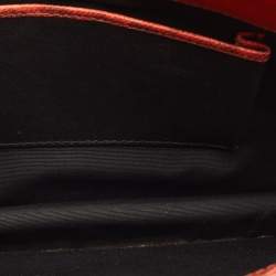 مملوكة مسبقًا Bvlgari Orange Karung Leather Medium Serpenti Forever Shoulder Bag