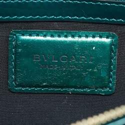 Pre Owned Bvlgari Green Patent Leather Medium Serpenti Forever Shoulder Bag