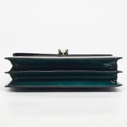 Pre Owned Bvlgari Green Patent Leather Medium Serpenti Forever Shoulder Bag