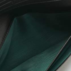 Pre Owned Bvlgari Black Leather Serpenti Forever Bifold Long Wallet