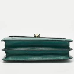 Pre Owned Bvlgari Green Leather Medium Serpenti Forever Shoulder Bag