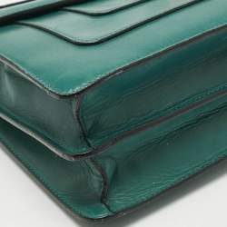 Pre Owned Bvlgari Green Leather Medium Serpenti Forever Shoulder Bag