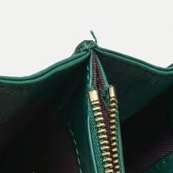 Pre Owned Bvlgari Green Leather Medium Serpenti Forever Shoulder Bag