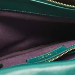 Pre Owned Bvlgari Green Leather Medium Serpenti Forever Shoulder Bag