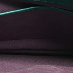 Pre Owned Bvlgari Green Leather Medium Serpenti Forever Shoulder Bag