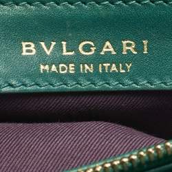 Pre Owned Bvlgari Green Leather Medium Serpenti Forever Shoulder Bag